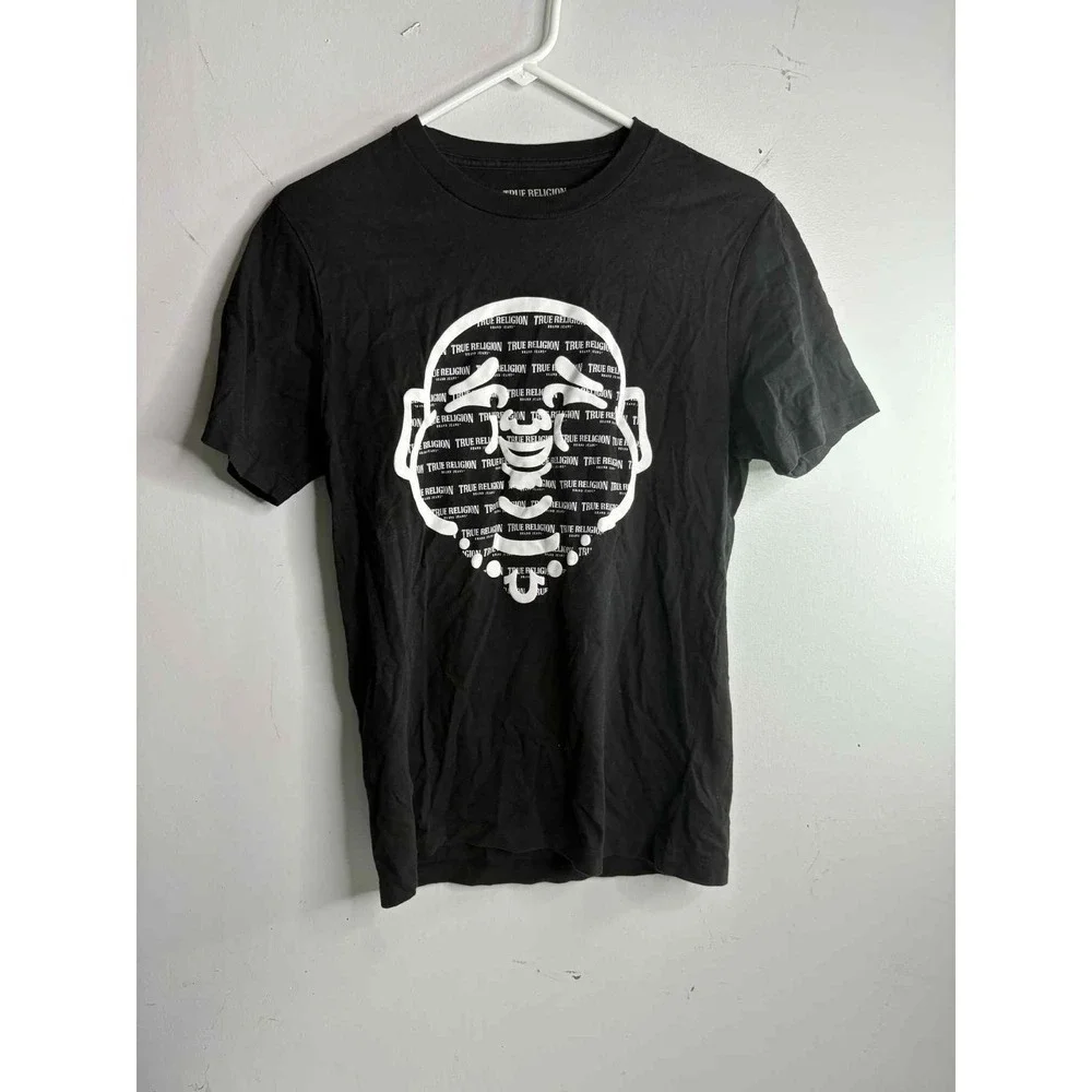 Men's True Religion Onyx Black Buddha Graphic T Shirt size small